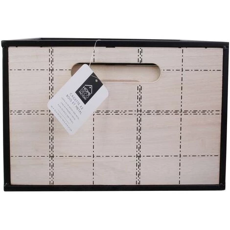 THE HOME DECO FACTORY Cagette De Rangement En Bois Recyclerie (Lot De 2) Noir - Noir 4 THE HOME DECO FACTORY Cagette De Rangement En Bois Recyclerie (Lot De 2) Noir - Noir – Image 2