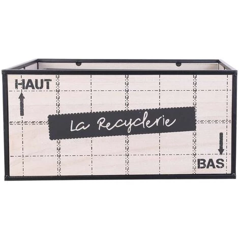 THE HOME DECO FACTORY Cagette De Rangement En Bois Recyclerie (Lot De 2) Noir - Noir 5 THE HOME DECO FACTORY Cagette De Rangement En Bois Recyclerie (Lot De 2) Noir - Noir – Image 3