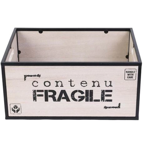 THE HOME DECO FACTORY Cagette De Rangement En Bois Recyclerie (Lot De 2) Noir - Noir 6 THE HOME DECO FACTORY Cagette De Rangement En Bois Recyclerie (Lot De 2) Noir - Noir – Image 4