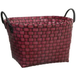 FI-VE Five - Panier à Anses Tressé Erika - Bordeaux