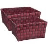 FI-VE Five - Lot De 2 Paniers Tressés Erika - Bordeaux -Petit rangement Soldes Magasin 26878371 1