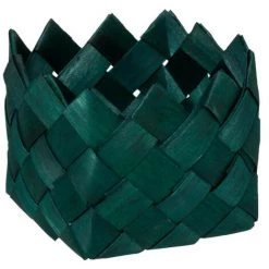 Atmosphera - Set De 3 Paniers De Rangement Carré En Bois Déco - Vert -Petit rangement Soldes Magasin 26878475 4