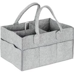Relaxdays Rangement Couches, 11 Compartiments, Panier Langer Portable, Organiseur Chambre Bébé, Corbeille, Gris Clair 8 Relaxdays Rangement Couches, 11 Compartiments, Panier Langer Portable, Organiseur Chambre Bébé, Corbeille, Gris Clair -Petit rangement Soldes Magasin 26889613 2