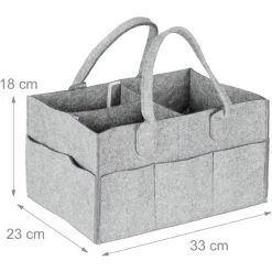 Relaxdays Rangement Couches, 11 Compartiments, Panier Langer Portable, Organiseur Chambre Bébé, Corbeille, Gris Clair 11 Relaxdays Rangement Couches, 11 Compartiments, Panier Langer Portable, Organiseur Chambre Bébé, Corbeille, Gris Clair -Petit rangement Soldes Magasin 26889613 5