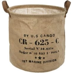 HOMEMAISON Panier En Jute Beige 30 X 30 Cm - Beige