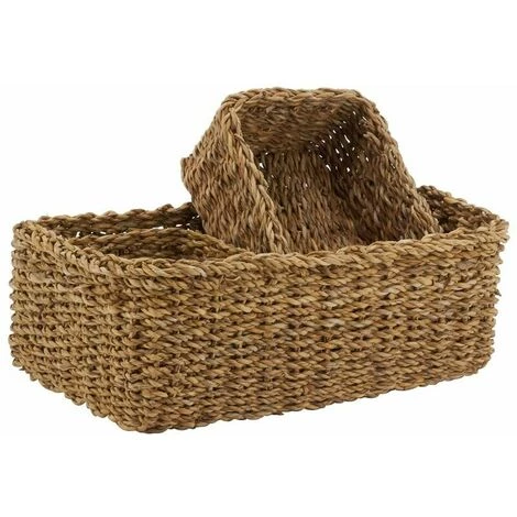 AUBRY GASPARD Ensemble De Corbeilles De Rangement En Jonc (lot De 7) Marron - Marron 5 AUBRY GASPARD Ensemble De Corbeilles De Rangement En Jonc (lot De 7) Marron - Marron – Image 3