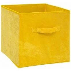 FIVE Boîte De Rangement Design Velours Mix N' Modul - 31 X 31 X 31 - Jaune