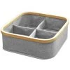 CASAME Panier Cadre Bambou 4 Compartiments - Casâme - Gris Anthracite -Petit rangement Soldes Magasin 27349691 1