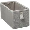 FI-VE Five - Boite De Rangement Façon Cuir Tressé 15 X 31 Cm - Gris -Petit rangement Soldes Magasin 27373368 1