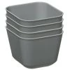 FI-VE Five - Lot De 4 Bacs De Rangement En Plastique Flex Gris - Gris -Petit rangement Soldes Magasin 27373458 1