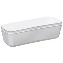 FI-VE Five - Lot De 2 Bacs De Rangement Long En Plastique Flex Blanc - Blanc