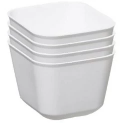 Five - Lot De 4 Bacs De Rangement En Plastique Flex Blanc - Blanc