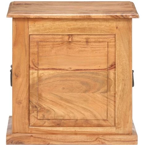 VidaXL Coffre 40x40x40 Cm Bois D'acacia Solide - Brun 5 VidaXL Coffre 40x40x40 Cm Bois D'acacia Solide - Brun – Image 3