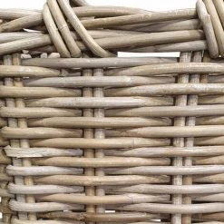 MEUBLETMOI Panier Carré En Kubu Naturel Tressé H.41 Cm Avec Anses - PLATANO - Bois -Petit rangement Soldes Magasin 27950184 4