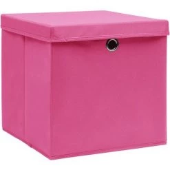 ASUPERMALL Boites De Rangement Avec Couvercles 10pcs Rose 32x32x32cm Tissu -Petit rangement Soldes Magasin 28180996 3