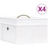 ASUPERMALL Boites De Rangement En Bambou 4 Pcs Blanc -Petit rangement Soldes Magasin 28181500 1