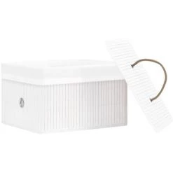 ASUPERMALL Boites De Rangement En Bambou 4 Pcs Blanc 10 ASUPERMALL Boites De Rangement En Bambou 4 Pcs Blanc -Petit rangement Soldes Magasin 28181500 4