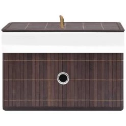 ASUPERMALL Boites De Rangement En Bambou 4 Pcs Marron 11 ASUPERMALL Boites De Rangement En Bambou 4 Pcs Marron -Petit rangement Soldes Magasin 28181507 5