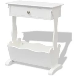 VidaXL Porte-revues Melrose Blanc - Blanc -Petit rangement Soldes Magasin 2822061 3