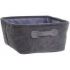 Five - Boite De Rangement En Velours Côtelé Gris 31 X H 15 Cm - Gris -Petit rangement Soldes Magasin 28245645 1