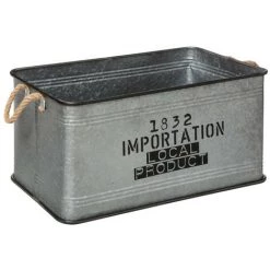 Atmosphera - Set De 3 Malles En Métal Zinc Et Bois Déco - Gris -Petit rangement Soldes Magasin 28245765 3