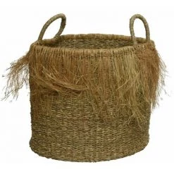 NOSENVIESDECO Lot De 3 Paniers à Franges - Nos Envies Déco - Naturel -Petit rangement Soldes Magasin 28279581 3