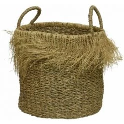 NOSENVIESDECO Lot De 3 Paniers à Franges - Nos Envies Déco - Naturel -Petit rangement Soldes Magasin 28279581 4