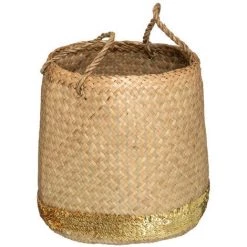 Atmosphera - Set De 3 Paniers De Rangement Rond Avec Sequins - Beige -Petit rangement Soldes Magasin 28364099 3