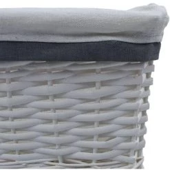 ASUPERMALL Ensemble De Paniers Empilables 3 Pcs Blanc Saule -Petit rangement Soldes Magasin 28379584 5