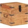 VidaXL Coffre 40x40x40 Cm Bois D'acacia Solide - Brun -Petit rangement Soldes Magasin 28511039 1