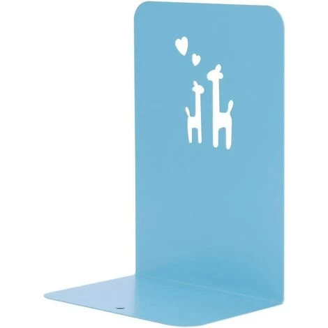 BRIDAY Serre-Livres Acier, évider, Motif Cerf Antidérapant Serre-Livre Organiseur De Bureau L'école Bureau 1 Paire Bleu Clair 6 BRIDAY Serre-Livres Acier, évider, Motif Cerf Antidérapant Serre-Livre Organiseur De Bureau L'école Bureau 1 Paire Bleu Clair – Image 4