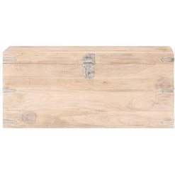 VidaXL Coffre 90x40x40 Cm Bois D'acacia Solide - Brun -Petit rangement Soldes Magasin 28564812 3