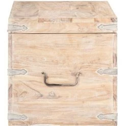 VidaXL Coffre 90x40x40 Cm Bois D'acacia Solide - Brun -Petit rangement Soldes Magasin 28564812 4