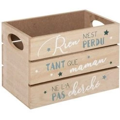 ATMOSPHERA, CRÉATEUR D'INTÉRIEUR Lot De 2 Cagettes En Bois Bleu - Bleu 9 ATMOSPHERA, CRÉATEUR D'INTÉRIEUR Lot De 2 Cagettes En Bois Bleu - Bleu -Petit rangement Soldes Magasin 28678946 3