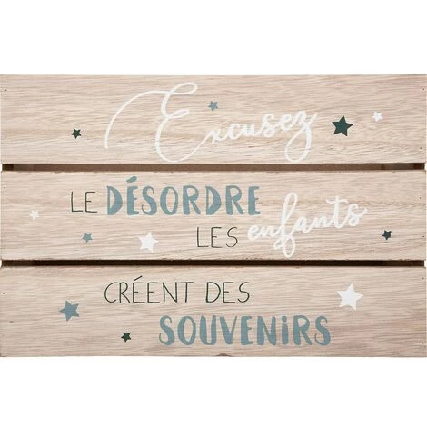 ATMOSPHERA, CRÉATEUR D'INTÉRIEUR Lot De 2 Cagettes En Bois Bleu - Bleu 7 ATMOSPHERA, CRÉATEUR D'INTÉRIEUR Lot De 2 Cagettes En Bois Bleu - Bleu – Image 5