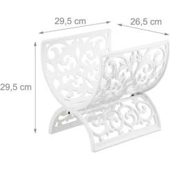 HELLOSHOP26 Porte-revues Porte-magazine Antique Vintage Porte-journaux Design Métal Rétro - Métal