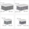 HELLOSHOP26 Set De 6 Paniers Corbeille De Rangement Décoration En Bambou Et Tissu Gris - Marron 1 HELLOSHOP26 Set De 6 Paniers Corbeille De Rangement Décoration En Bambou Et Tissu Gris - Marron -Petit rangement Soldes Magasin 28721360 1