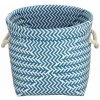 MSV Panier Salle De Bain Polypropylène Ø32 Bleu Et Blanc X 27 Cm -Petit rangement Soldes Magasin 28752455 1
