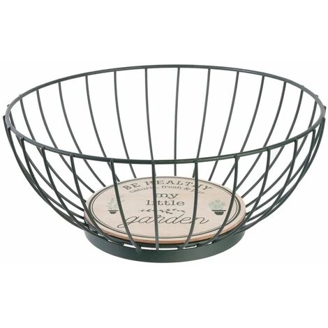 THE HOME DECO FACTORY Corbeille à Fruits Filaire Little Garden - Diam. 27,5 Cm - Diam. 27,5 X 11,7 - Gris 3 THE HOME DECO FACTORY Corbeille à Fruits Filaire Little Garden - Diam. 27,5 Cm - Diam. 27,5 X 11,7 - Gris