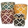 Atmosphera - Set De 4 Paniers De Rangement Multicolore En Bambou - Multicolore -Petit rangement Soldes Magasin 28829864 1