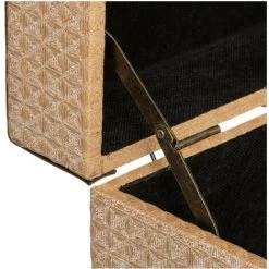 Atmosphera - Set De 4 Malles De Rangement Canvas Cuba - Beige -Petit rangement Soldes Magasin 28830142 3