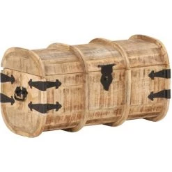 VidaXL Coffres De Rangement 2 Pcs Bois De Manguier Massif - Brun -Petit rangement Soldes Magasin 28837567 5