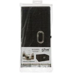 Five - Panier De Rangement En Bambou Noir 31 X 31 X 15 Cm - Noir -Petit rangement Soldes Magasin 29034869 2