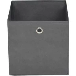 VidaXL Boîtes De Rangement 4 Pcs Tissu Intissé 28x28x28 Cm Gris - Gris -Petit rangement Soldes Magasin 29097105 4