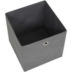 VidaXL Boîtes De Rangement 4 Pcs Tissu Intissé 28x28x28 Cm Gris - Gris -Petit rangement Soldes Magasin 29097105 5