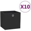 VidaXL Boîtes De Rangement 10 Pcs Tissu Intissé 28x28x28 Cm Noir - Noir -Petit rangement Soldes Magasin 29117455 1