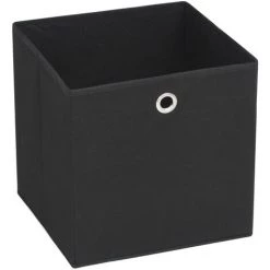VidaXL Boîtes De Rangement 10 Pcs Tissu Intissé 28x28x28 Cm Noir - Noir -Petit rangement Soldes Magasin 29117455 3