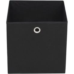VidaXL Boîtes De Rangement 10 Pcs Tissu Intissé 28x28x28 Cm Noir - Noir -Petit rangement Soldes Magasin 29117455 4