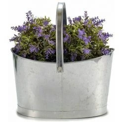 Panier Ibergarden Zinc (22 X 19,5 X 37,5cm) Ovale