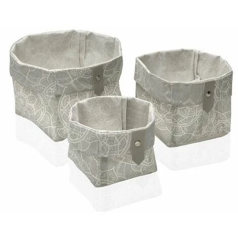 HOME Set De Basket Mandala Textile Polyester (3 Pièces) (14 X 14 X 14 Cm) 3 HOME Set De Basket Mandala Textile Polyester (3 Pièces) (14 X 14 X 14 Cm)